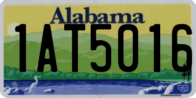 AL license plate 1AT5016