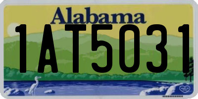 AL license plate 1AT5031