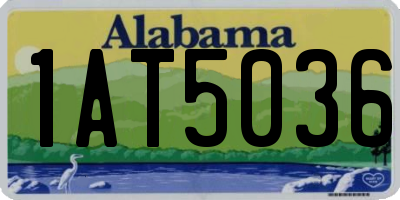 AL license plate 1AT5036