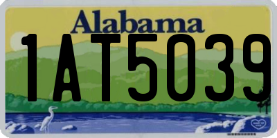 AL license plate 1AT5039