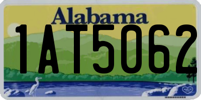AL license plate 1AT5062