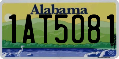 AL license plate 1AT5081