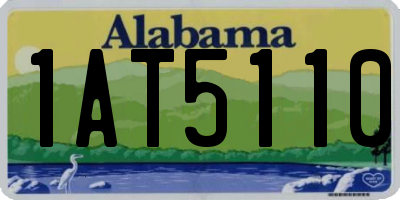 AL license plate 1AT5110
