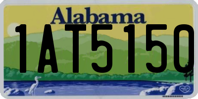 AL license plate 1AT5150