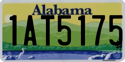 AL license plate 1AT5175