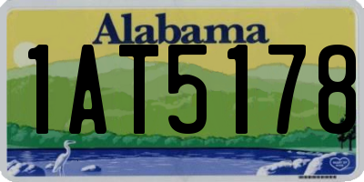 AL license plate 1AT5178