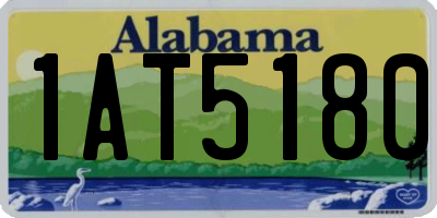 AL license plate 1AT5180