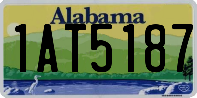 AL license plate 1AT5187