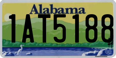 AL license plate 1AT5188