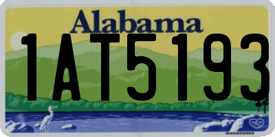 AL license plate 1AT5193