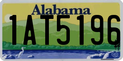 AL license plate 1AT5196