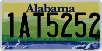 AL license plate 1AT5252