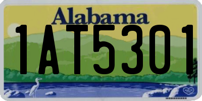 AL license plate 1AT5301