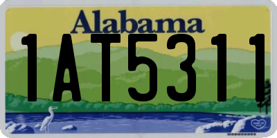 AL license plate 1AT5311