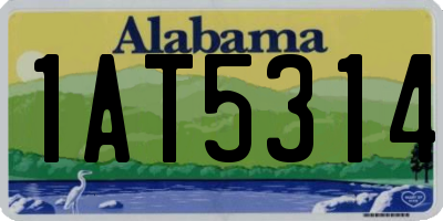 AL license plate 1AT5314