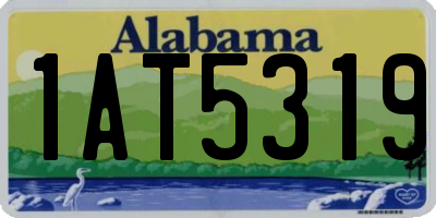 AL license plate 1AT5319