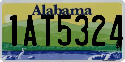 AL license plate 1AT5324