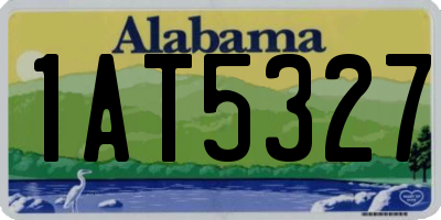 AL license plate 1AT5327