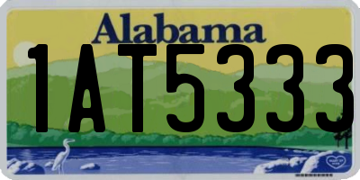 AL license plate 1AT5333