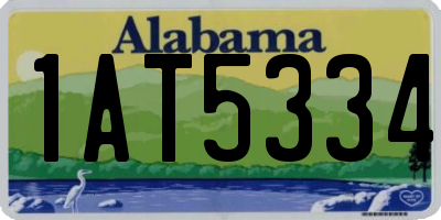 AL license plate 1AT5334