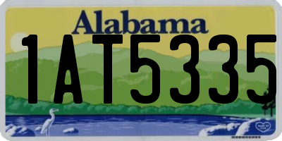 AL license plate 1AT5335