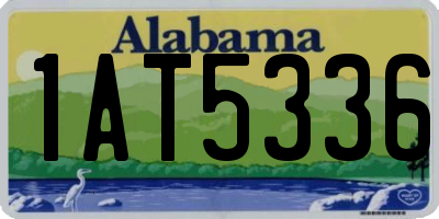 AL license plate 1AT5336