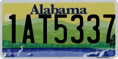 AL license plate 1AT5337