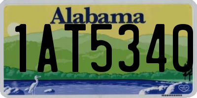 AL license plate 1AT5340
