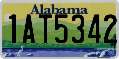 AL license plate 1AT5342