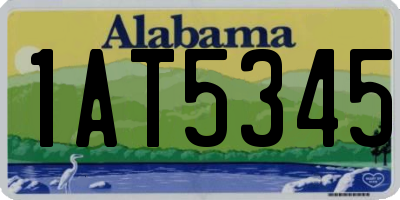 AL license plate 1AT5345
