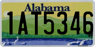 AL license plate 1AT5346