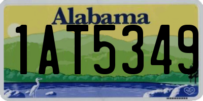 AL license plate 1AT5349