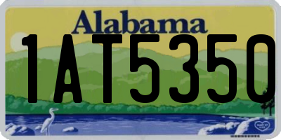 AL license plate 1AT5350