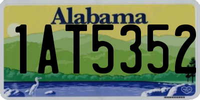 AL license plate 1AT5352