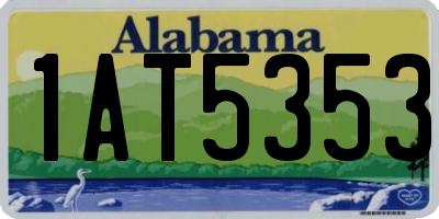 AL license plate 1AT5353