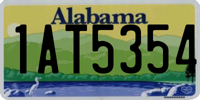 AL license plate 1AT5354