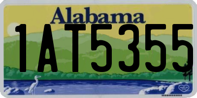 AL license plate 1AT5355