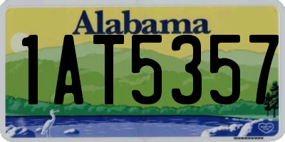 AL license plate 1AT5357