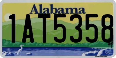 AL license plate 1AT5358