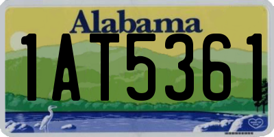 AL license plate 1AT5361