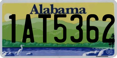 AL license plate 1AT5362