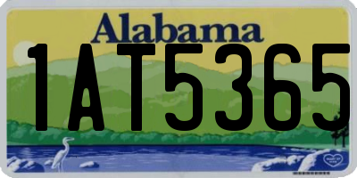AL license plate 1AT5365