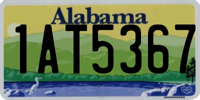 AL license plate 1AT5367