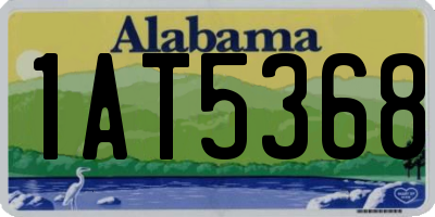 AL license plate 1AT5368