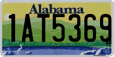 AL license plate 1AT5369