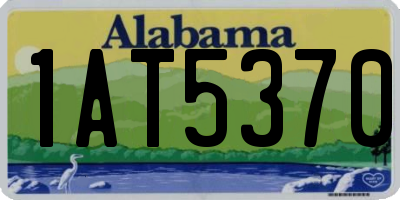 AL license plate 1AT5370