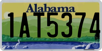 AL license plate 1AT5374