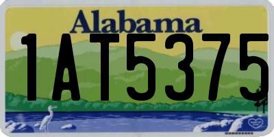 AL license plate 1AT5375
