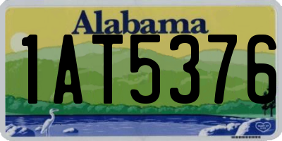 AL license plate 1AT5376