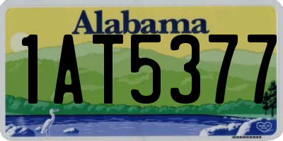 AL license plate 1AT5377